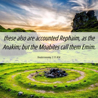Picture 06 - Deuteronomy 2:11 ASV - these also are accounted Rephaim, as the Anakim; - Bible Verse Picture