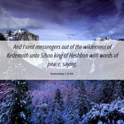 Picture 06 - Deuteronomy 2:26 ASV - And I sent messengers out of the wilderness of - Bible Verse Picture