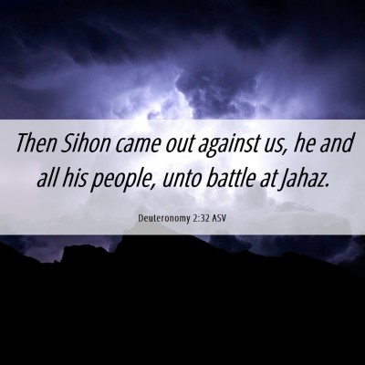 Picture 06 - Deuteronomy 2:32 ASV - Then Sihon came out against us, he and all his - Bible Verse Picture