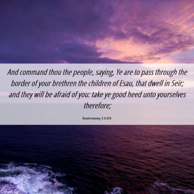 Picture 06 - Deuteronomy 2:4 ASV - And command thou the people, saying, Ye are to - Bible Verse Picture