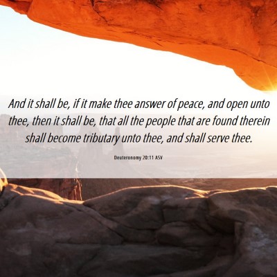 Picture 06 - Deuteronomy 20:11 ASV - And it shall be, if it make thee answer of peace, - Bible Verse Picture