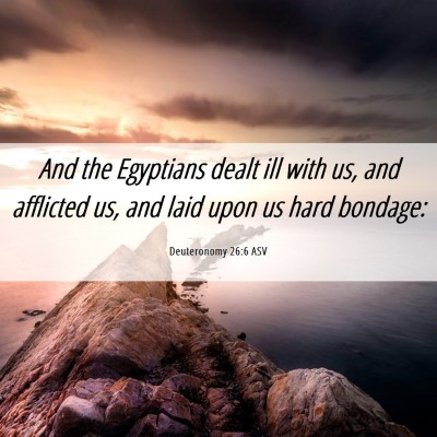 Picture 06 - Deuteronomy 26:6 ASV - And the Egyptians dealt ill with us, and - Bible Verse Picture
