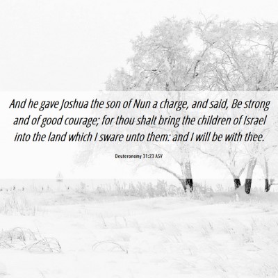 Picture 06 - Deuteronomy 31:23 ASV - And he gave Joshua the son of Nun a charge, and - Bible Verse Picture