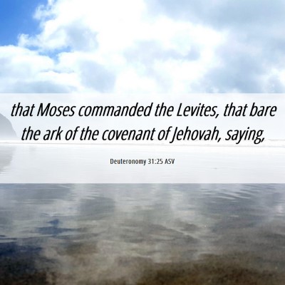 Picture 06 - Deuteronomy 31:25 ASV - that Moses commanded the Levites, that bare the - Bible Verse Picture