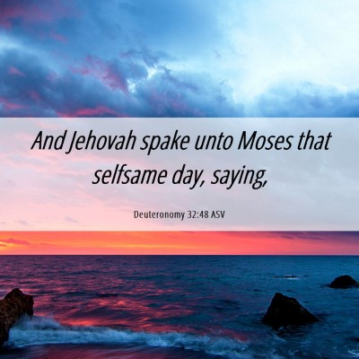 Picture 06 - Deuteronomy 32:48 ASV - And Jehovah spake unto Moses that selfsame day, - Bible Verse Picture