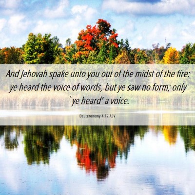 Picture 06 - Deuteronomy 4:12 ASV - And Jehovah spake unto you out of the midst of - Bible Verse Picture