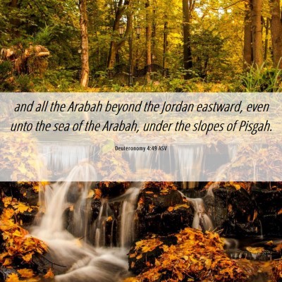 Picture 06 - Deuteronomy 4:49 ASV - and all the Arabah beyond the Jordan eastward, - Bible Verse Picture