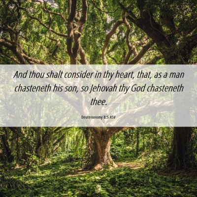 Picture 06 - Deuteronomy 8:5 ASV - And thou shalt consider in thy heart, that, as a - Bible Verse Picture