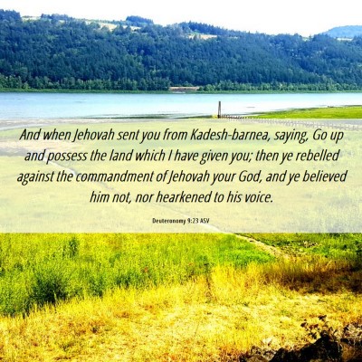 Picture 06 - Deuteronomy 9:23 ASV - And when Jehovah sent you from Kadesh-barnea, - Bible Verse Picture