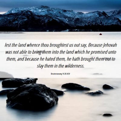 Picture 06 - Deuteronomy 9:28 ASV - lest the land whence thou broughtest us out say, - Bible Verse Picture