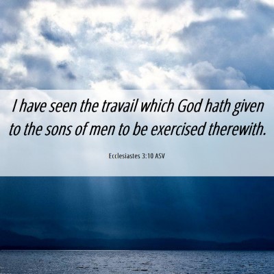 Picture 06 - Ecclesiastes 3:10 ASV - I have seen the travail which God hath given to - Bible Verse Picture