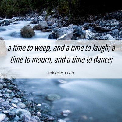 Picture 06 - Ecclesiastes 3:4 ASV - a time to weep, and a time to laugh; a time to - Bible Verse Picture