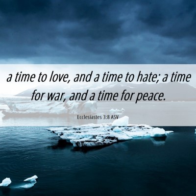 Picture 06 - Ecclesiastes 3:8 ASV - a time to love, and a time to hate; a time for - Bible Verse Picture