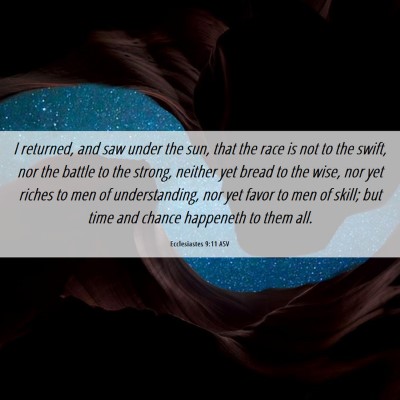 Picture 06 - Ecclesiastes 9:11 ASV - I returned, and saw under the sun, that the race - Bible Verse Picture