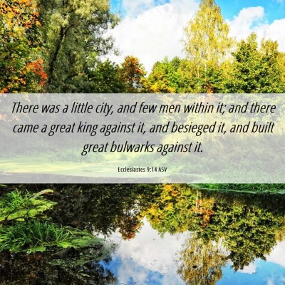 Picture 06 - Ecclesiastes 9:14 ASV - There was a little city, and few men within it; - Bible Verse Picture