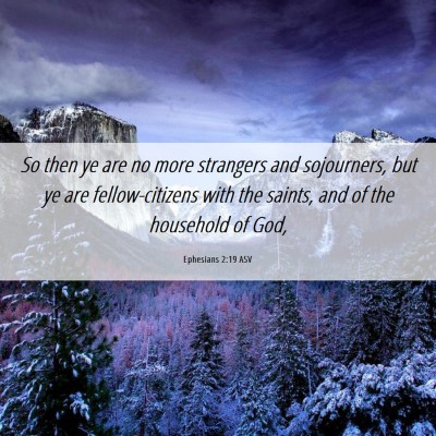Picture 06 - Ephesians 2:19 ASV - So then ye are no more strangers and sojourners, - Bible Verse Picture