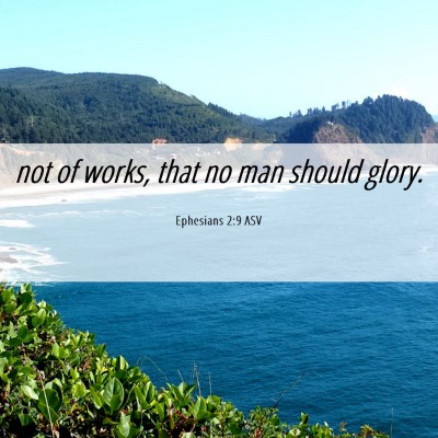 Picture 06 - Ephesians 2:9 ASV - not of works, that no man should - Bible Verse Picture