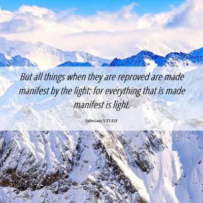 Picture 06 - Ephesians 5:13 ASV - But all things when they are reproved are made - Bible Verse Picture