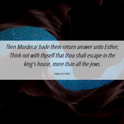 Picture 06 - Esther 4:13 ASV - Then Mordecai bade them return answer unto - Bible Verse Picture