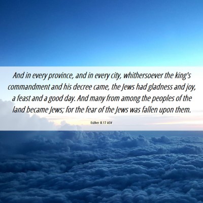 Picture 06 - Esther 8:17 ASV - And in every province, and in every city, - Bible Verse Picture
