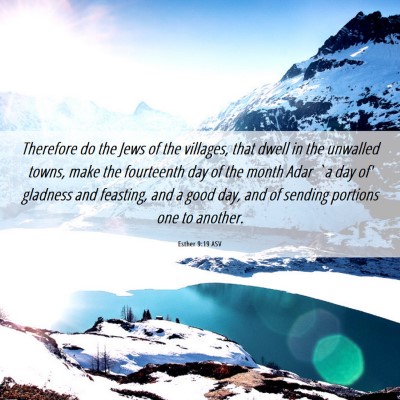 Picture 06 - Esther 9:19 ASV - Therefore do the Jews of the villages, that dwell - Bible Verse Picture