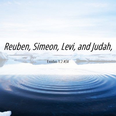 Picture 06 - Exodus 1:2 ASV - Reuben, Simeon, Levi, and - Bible Verse Picture