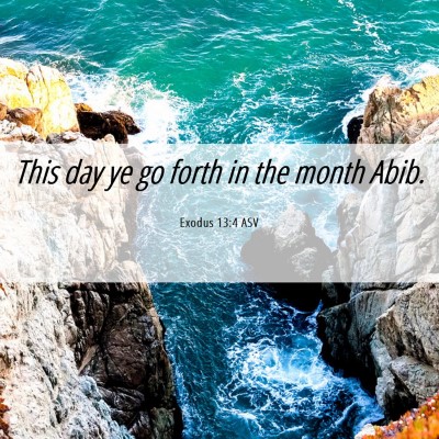 Picture 06 - Exodus 13:4 ASV - This day ye go forth in the month - Bible Verse Picture