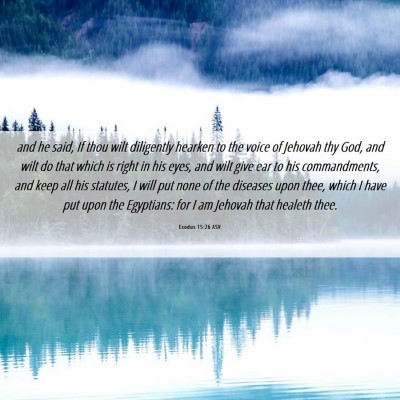 Picture 06 - Exodus 15:26 ASV - and he said, If thou wilt diligently hearken to - Bible Verse Picture