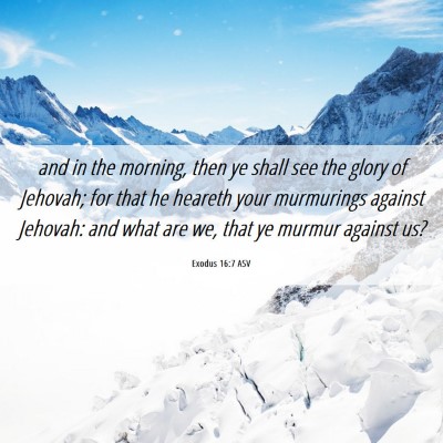 Picture 06 - Exodus 16:7 ASV - and in the morning, then ye shall see the glory - Bible Verse Picture