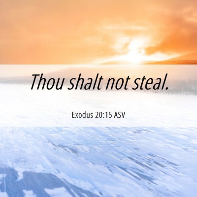 Picture 06 - Exodus 20:15 ASV - Thou shalt not - Bible Verse Picture