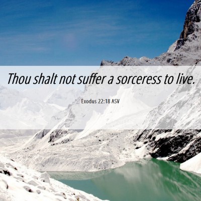 Picture 06 - Exodus 22:18 ASV - Thou shalt not suffer a sorceress to - Bible Verse Picture