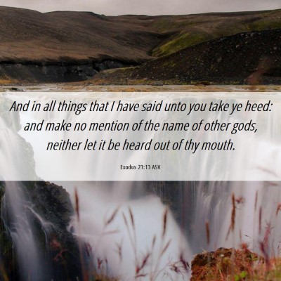 Picture 06 - Exodus 23:13 ASV - And in all things that I have said unto you take - Bible Verse Picture