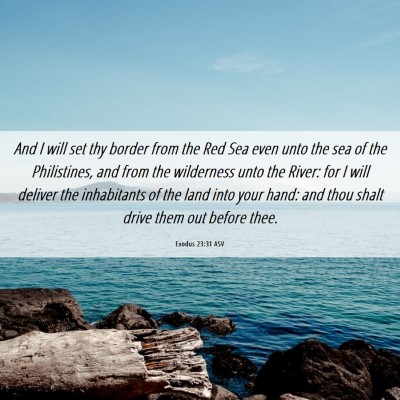 Picture 06 - Exodus 23:31 ASV - And I will set thy border from the Red Sea even - Bible Verse Picture