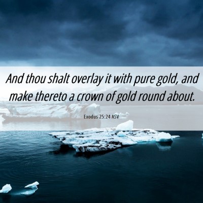 Picture 06 - Exodus 25:24 ASV - And thou shalt overlay it with pure gold, and - Bible Verse Picture