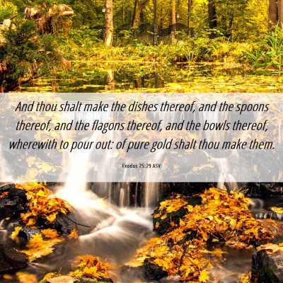 Picture 06 - Exodus 25:29 ASV - And thou shalt make the dishes thereof, and the - Bible Verse Picture