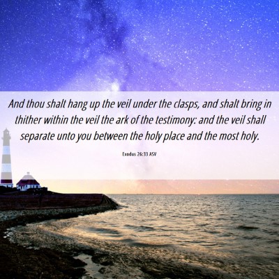 Picture 06 - Exodus 26:33 ASV - And thou shalt hang up the veil under the clasps, - Bible Verse Picture