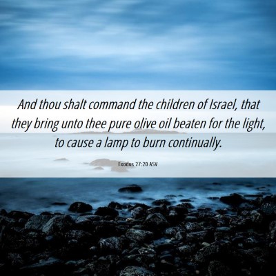 Picture 06 - Exodus 27:20 ASV - And thou shalt command the children of Israel, - Bible Verse Picture