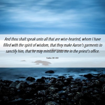 Picture 06 - Exodus 28:3 ASV - And thou shalt speak unto all that are - Bible Verse Picture