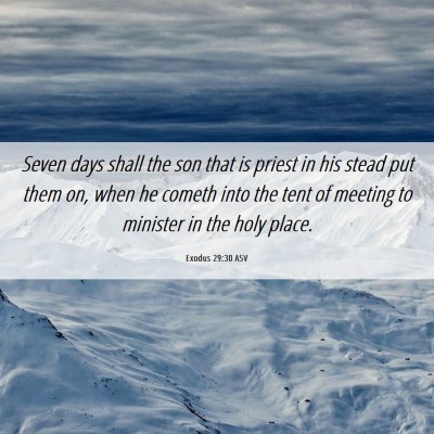 Picture 06 - Exodus 29:30 ASV - Seven days shall the son that is priest in his - Bible Verse Picture