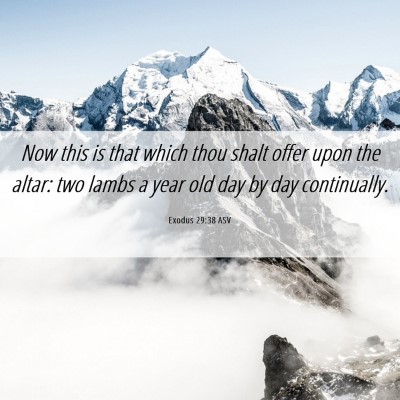 Picture 06 - Exodus 29:38 ASV - Now this is that which thou shalt offer upon the - Bible Verse Picture