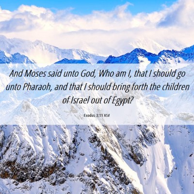 Picture 06 - Exodus 3:11 ASV - And Moses said unto God, Who am I, that I should - Bible Verse Picture