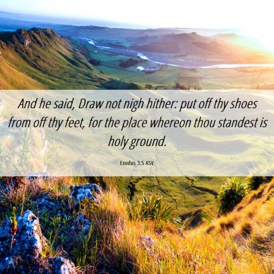 Picture 06 - Exodus 3:5 ASV - And he said, Draw not nigh hither: put off thy - Bible Verse Picture