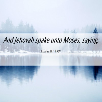 Picture 06 - Exodus 30:11 ASV - And Jehovah spake unto Moses, - Bible Verse Picture