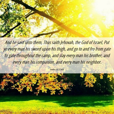 Picture 06 - Exodus 32:27 ASV - And he said unto them, Thus saith Jehovah, the - Bible Verse Picture