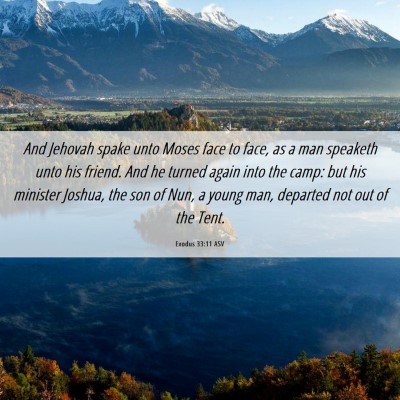 Picture 06 - Exodus 33:11 ASV - And Jehovah spake unto Moses face to face, as a - Bible Verse Picture