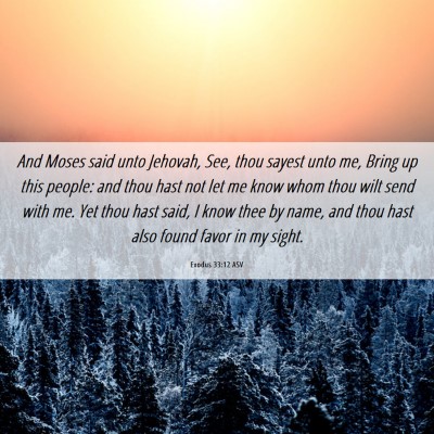 Picture 06 - Exodus 33:12 ASV - And Moses said unto Jehovah, See, thou sayest - Bible Verse Picture