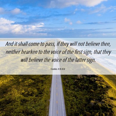 Picture 06 - Exodus 4:8 ASV - And it shall come to pass, if they will not - Bible Verse Picture