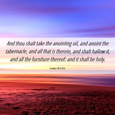 Picture 06 - Exodus 40:9 ASV - And thou shalt take the anointing oil, and anoint - Bible Verse Picture