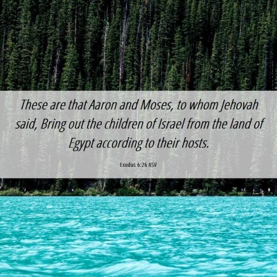 Picture 06 - Exodus 6:26 ASV - These are that Aaron and Moses, to whom Jehovah - Bible Verse Picture