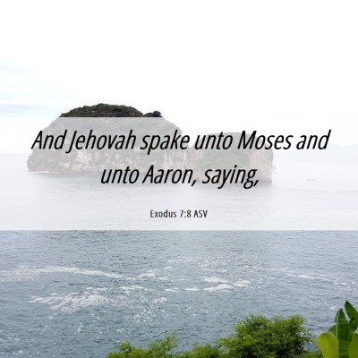 Picture 06 - Exodus 7:8 ASV - And Jehovah spake unto Moses and unto Aaron, - Bible Verse Picture
